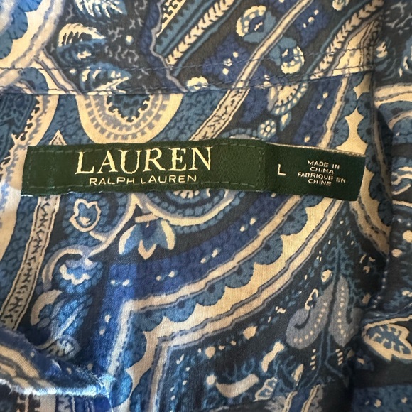 Lauren Ralph Lauren Paisley Button Up Blouse - Picture 3 of 3